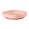 Assiette silicone ventouse Rose clair