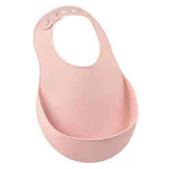 Bavoir silicone Vieux rose