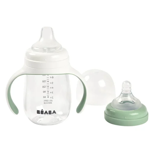 Biberon d'apprentissage 2 en 1 - 210ml Vert sauge
