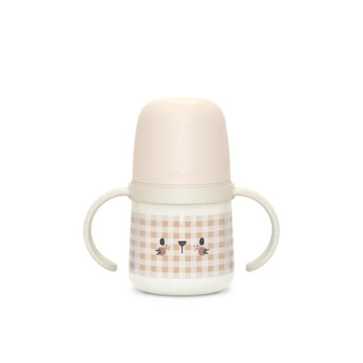 Biberon phosphorescent avec anses et bec silicone Night&Day +6m