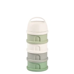 Boîte doseuse de lait 4 compartiments empilables Vert sauge