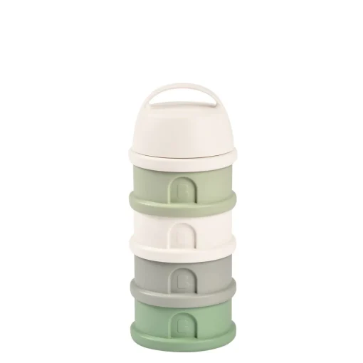 Boîte doseuse de lait 4 compartiments empilables Vert sauge