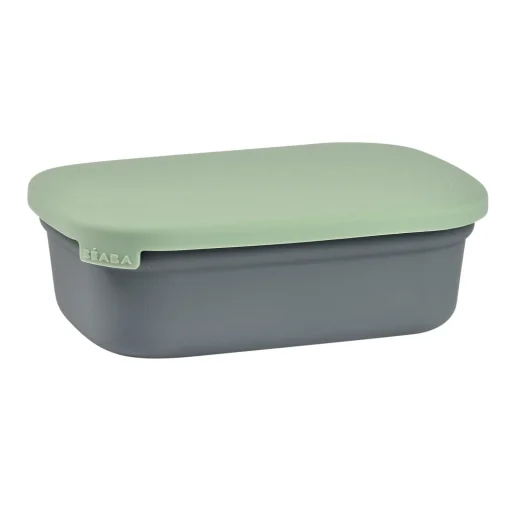 Boîte repas céramique Gris minéral/Vert sauge