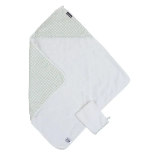 Cape De Bain + Gant - 80x80 Cm - Jersey - Forêt - Mousseline