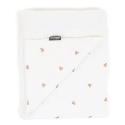 Couverture De Bébé - 80x100 Cm - Jersey + Mousseline - Heart