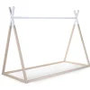 Lit Tipi Junior - 90x200 Cm - Bois - Naturel Blanc