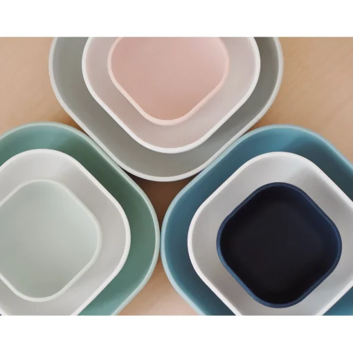 Lot de 3 bols silicone gigogne Night blue