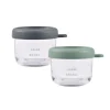 Lot de 2 portions verre 150 ml Mineral / Vert sauge