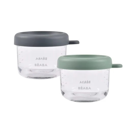 Lot de 2 portions verre 150 ml Mineral / Vert sauge