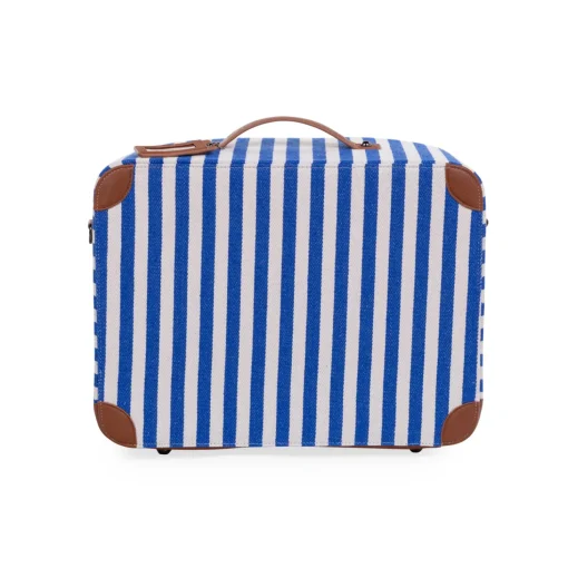 Mini Traveller Kids Suitcase - Rayures - Bleu Electrique /Bl