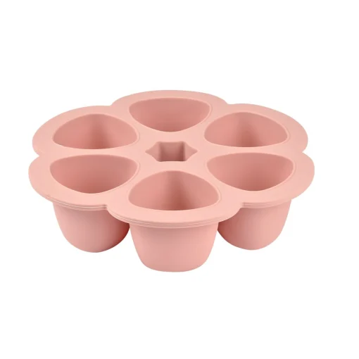Moule multiportions silicone 6X90ml Vieux Rose