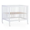 Parc 97 + Roues - 95x75 Cm - Bois - Blanc