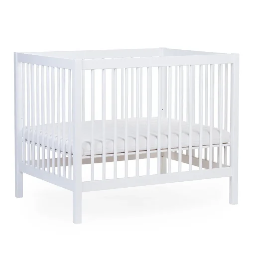 Parc 97 + Roues - 95x75 Cm - Bois - Blanc