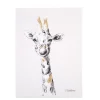 Peinture - Girafe + Or - 30x40 Cm