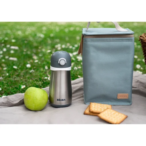 Pochette repas isotherme Vert givré