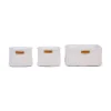 Set Of 3 Hanging Storage Baskets - 21x14x10 Cm + 14x10x10 Cm -Teddy Off white