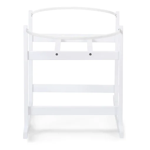 Support à bascule panier à moïse en bois blanc