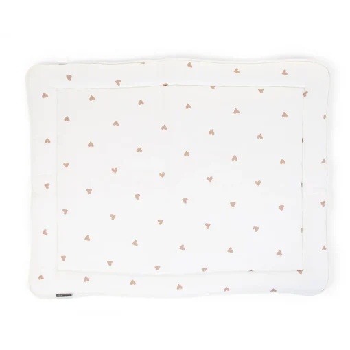Tapis De Parc - 75x95 Cm - Jersey + Mousseline - Hearts