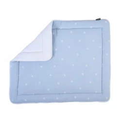 Tapis De Parc - 75x95 Cm - Mousseline Fleur - Bleue