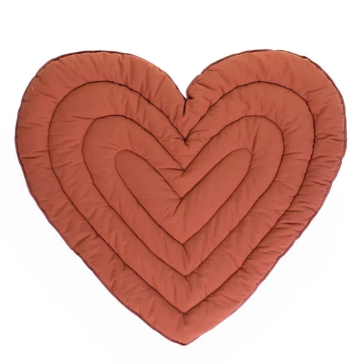 Tapis d’éveil 120cm Coeur terracotta